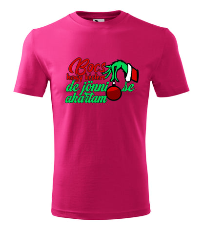 Vicces Karácsonyi Póló - Bocs, hogy késtem...