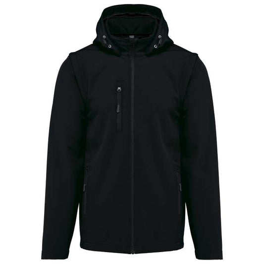 UNISZEX 3 RÉTEGŰ SOFTSHELL KAPUCNIS KABÁT LEVEHETŐ UJJAKKAL KA422