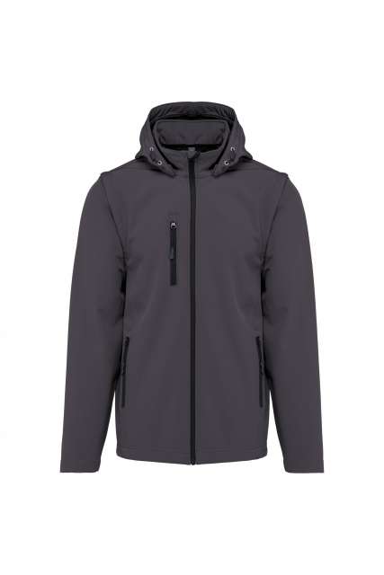 UNISZEX 3 RÉTEGŰ SOFTSHELL KAPUCNIS KABÁT LEVEHETŐ UJJAKKAL KA422