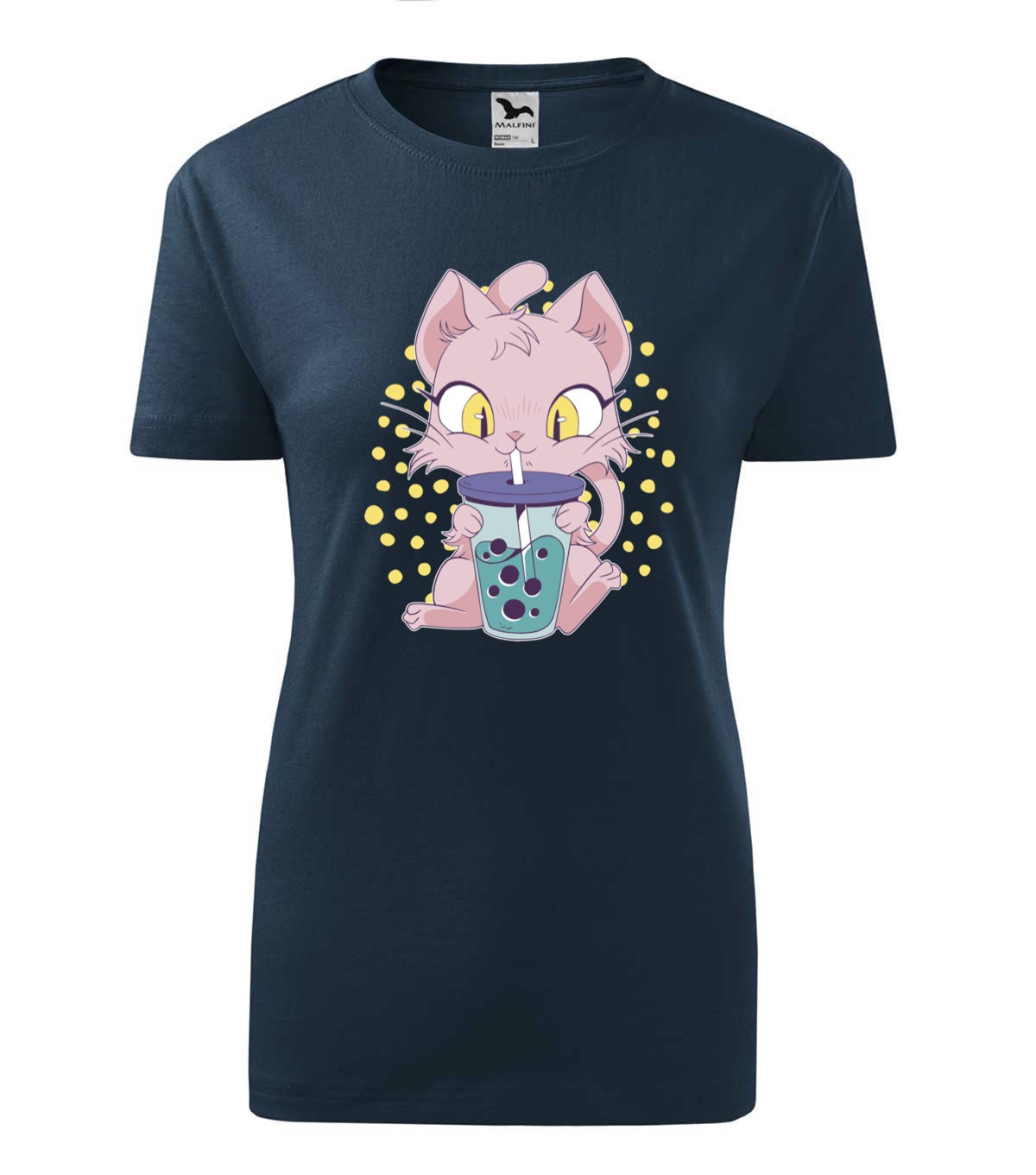 Anime cat női technikai póló