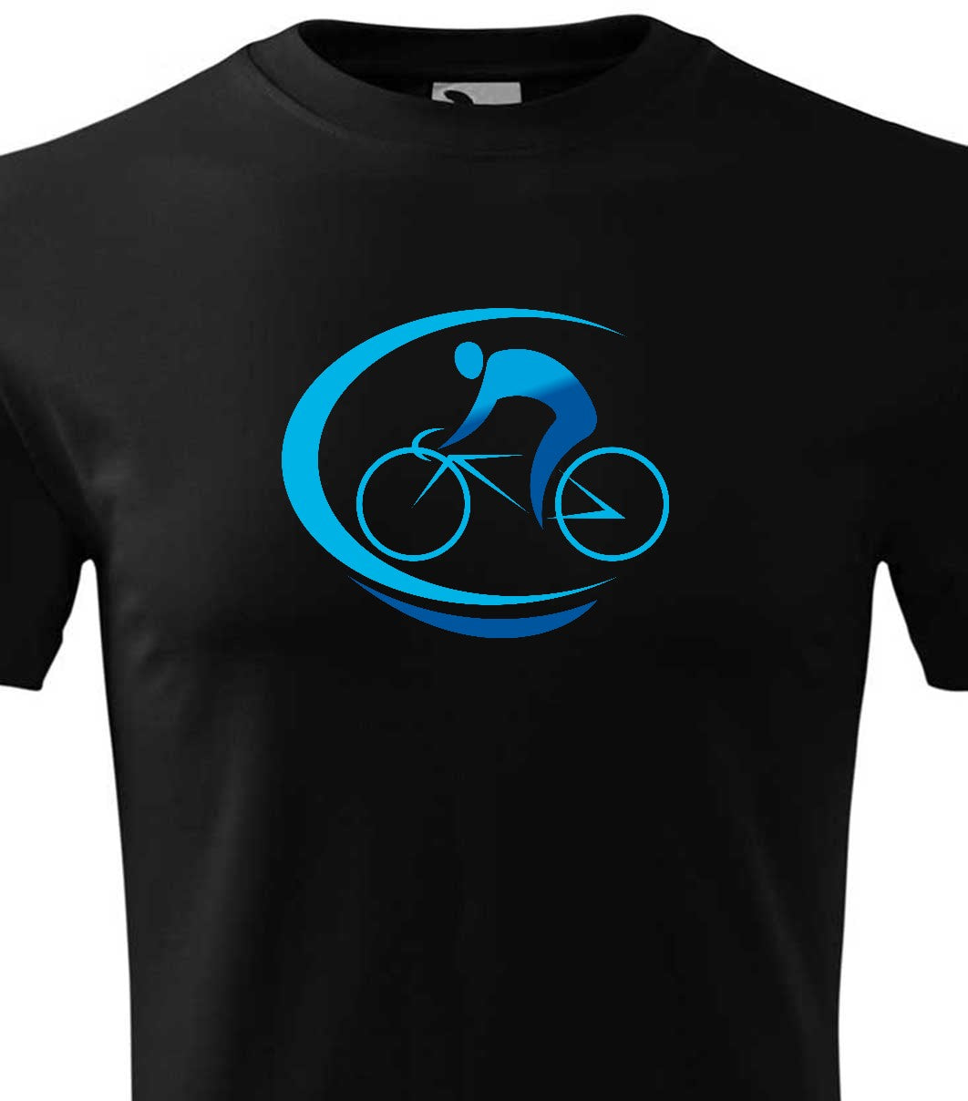 Versenyző biciklis férfi technikai póló