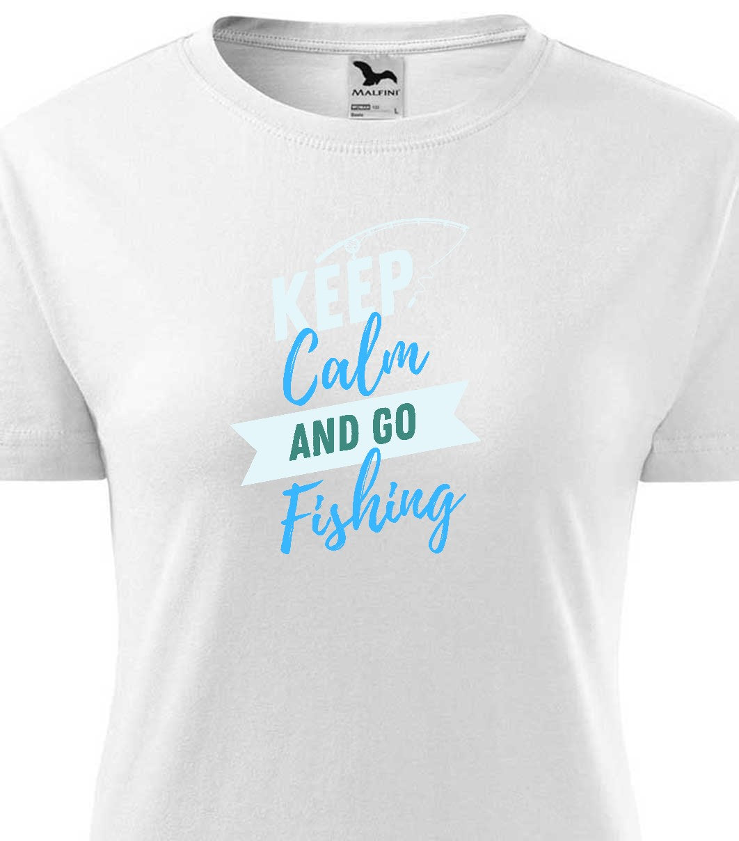 Keep calm and go fishing női technikai póló