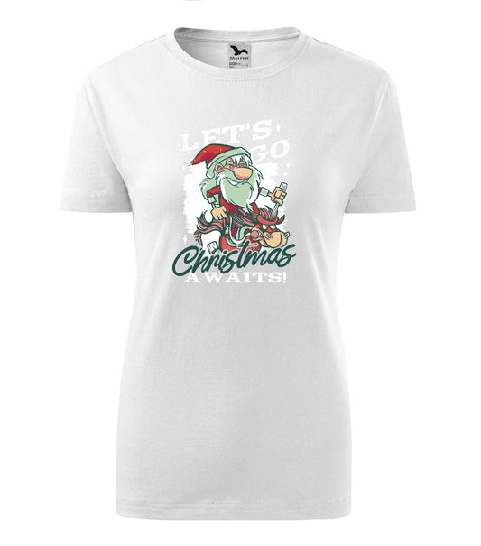 Christmas Awaits női technikai póló